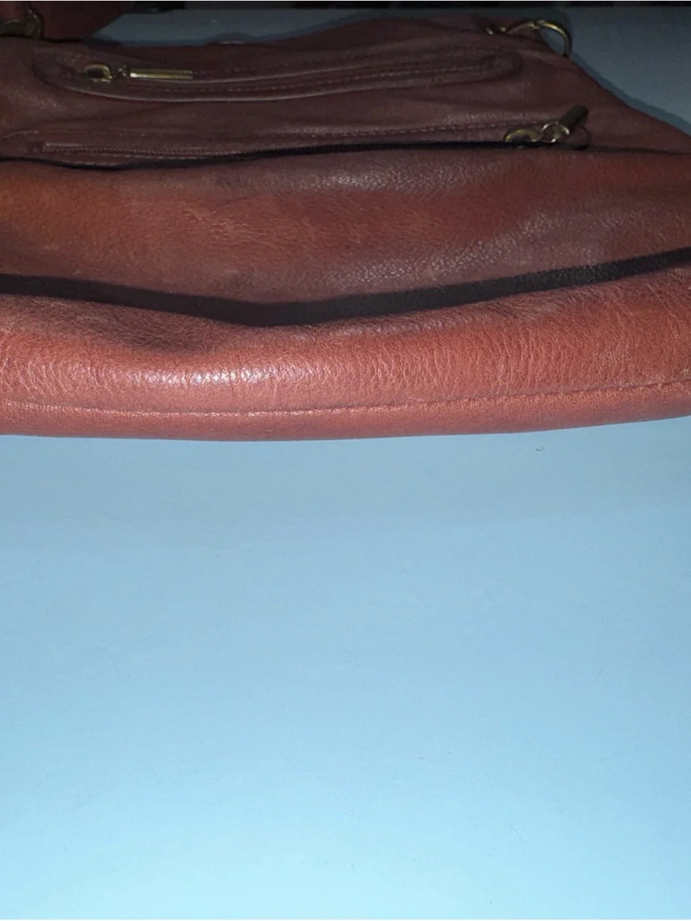 Margot Genuine Leather Crossbody Bag - Brown